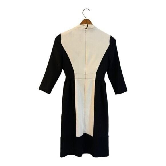 Kate Spade Color Block Sheath Dress Floral Appliques Size 2 Modest - Picture 3 of 6